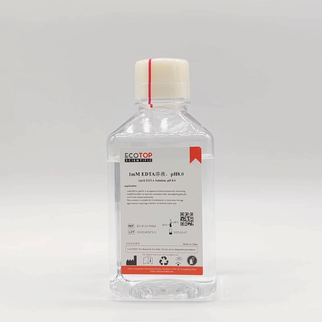 1mM EDTA溶液(pH 8.0) 500ml