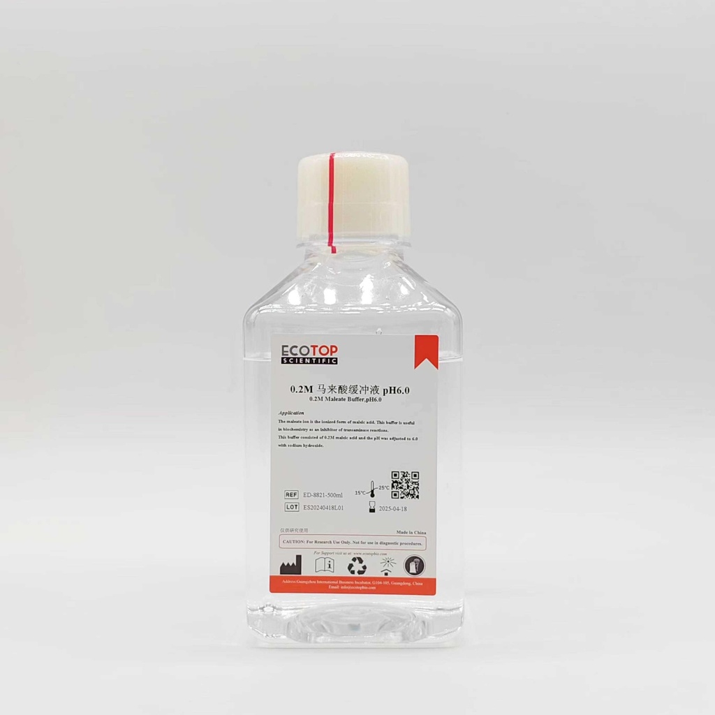 0.2M马来酸缓冲液（pH 6.0） 500ml