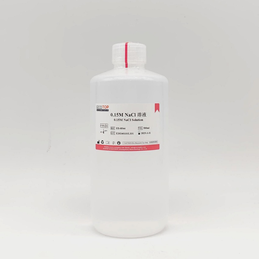 0.15M 氯化钠(NaCl )溶液(无菌) 500ml