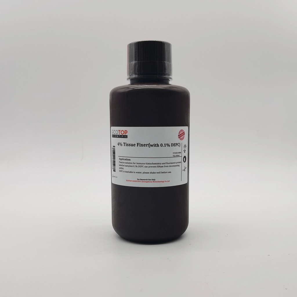 4%组织固定液（4%PFA，0.1%DEPC） 500ml