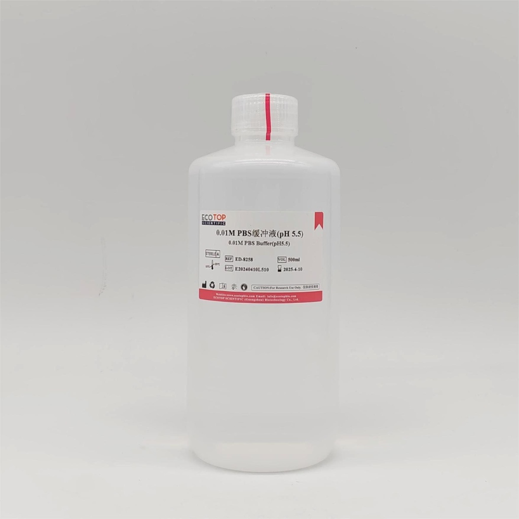 0.01M PBS缓冲液（pH5.5，无菌） 500ml