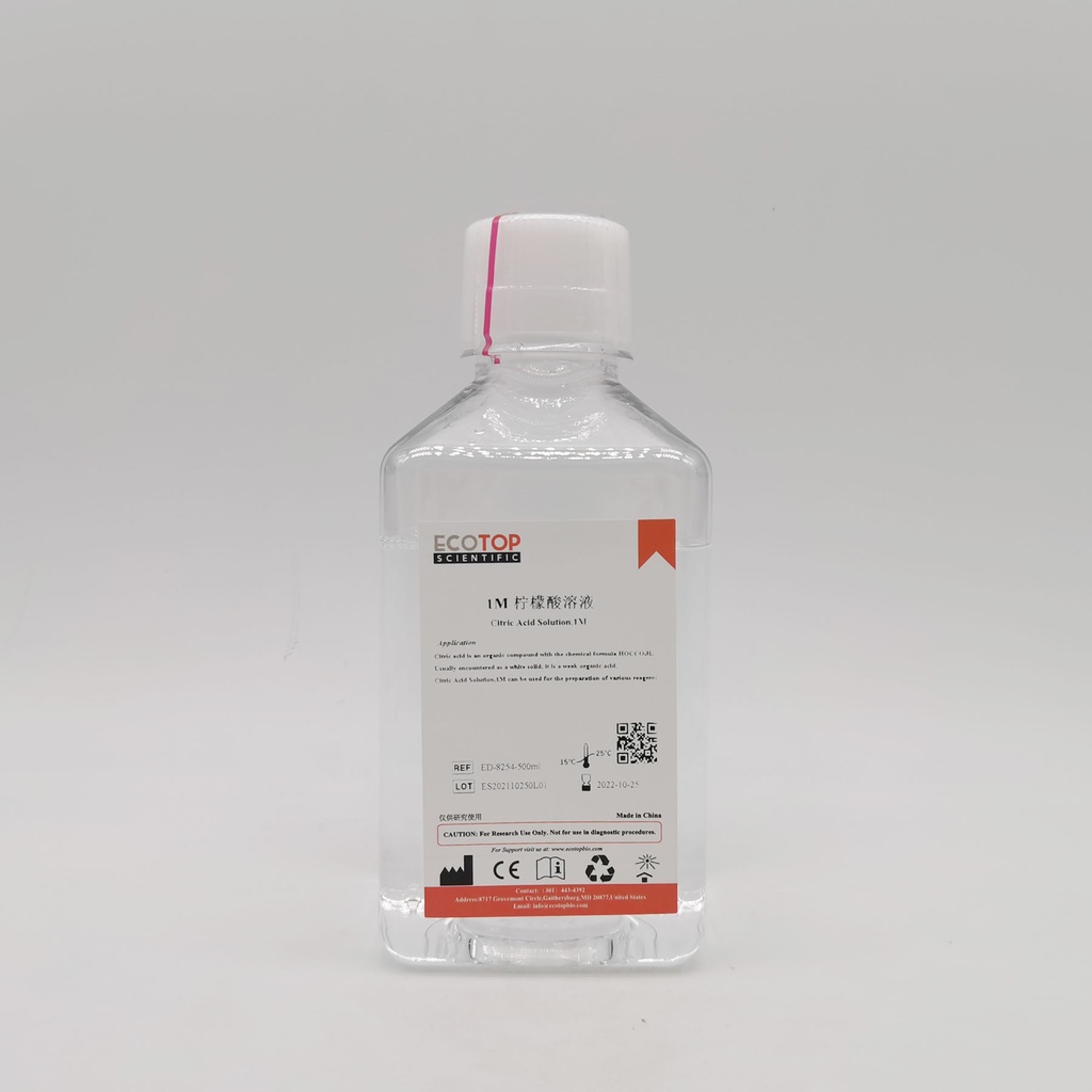 1M 柠檬酸溶液 500ml
